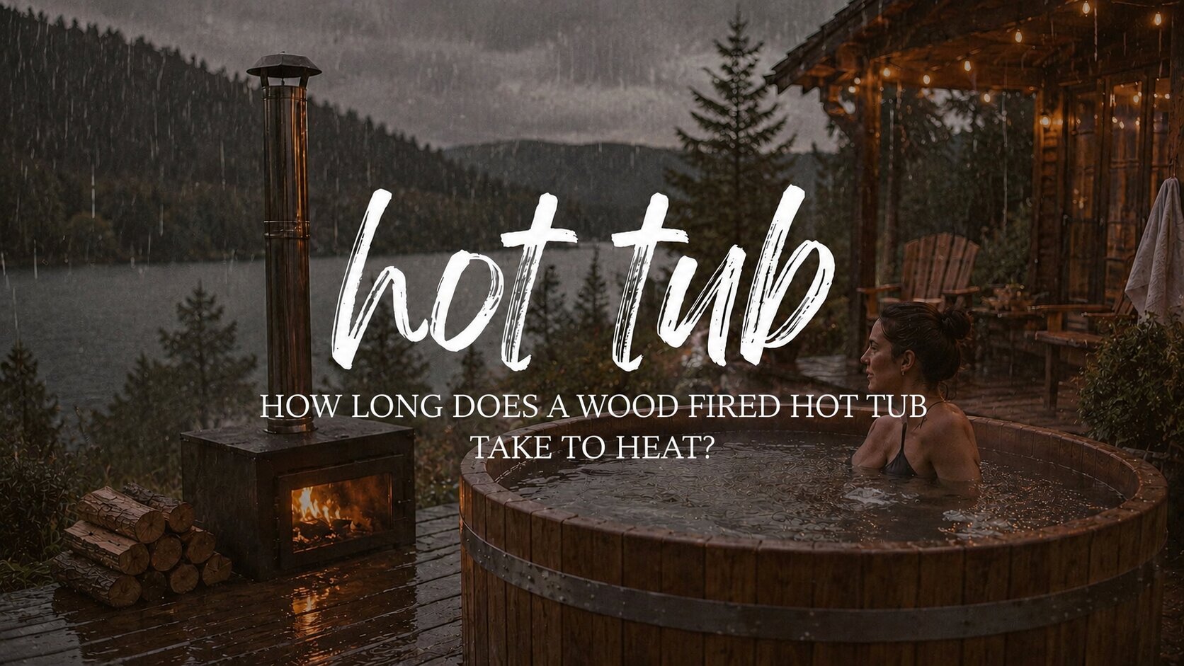 How long does a wood fired hot tub take to heat